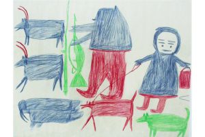 Untitled (Caribou and Walrus Hunt) C4245