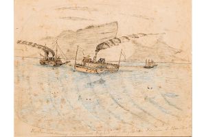 Ledger Drawing “The Indians Coming from Fort Marion…” P4322-221