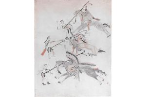 Drawing “Two Bear’s War Record” P1338b