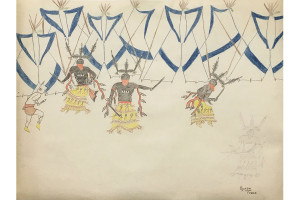 Drawing “Ga’an Dancers” S4304